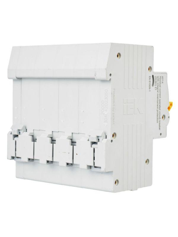 Выключатель автоматический дифференциального тока 4п C 50А 30мА тип AC 4.5кА АД-14 KARAT IEK MAD10-4-050-C-030