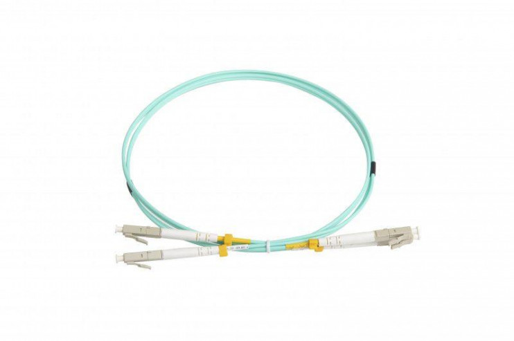 Патч-корд FC-D2-503-LC/PR-LC/PR-H-1M-LSZH-AQ волоконно-оптический (шнур) MM50/125(OM3) LC-LC duplex 10G/40G LSZH 1м Hyperline 34453