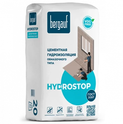 Гидроизоляция BERGAUF Hydrostop цементная 20кг