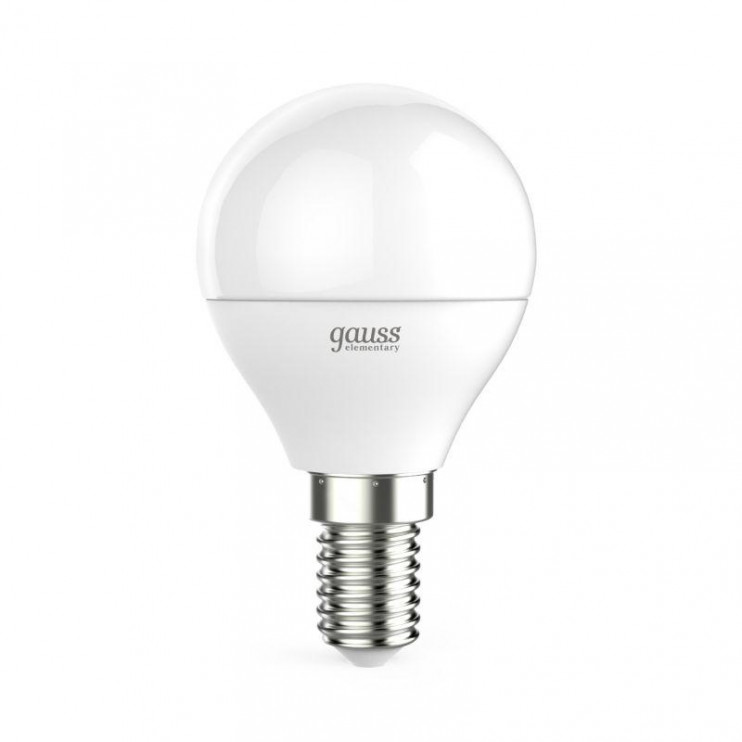 Лампа светодиодная Elementary 6Вт P45 шар 3000К тепл. бел. E14 420лм GAUSS 53116