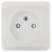 Розетка 1-м ОП Этюд 16А IP20 250В без заземл. защ. шторки бел. SE PA16-002B