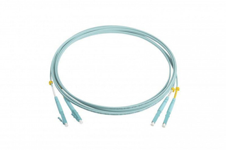Патч-корд FC-D2-503-LC/PR-LC/PR-H-3M-LSZH-AQ волоконно-оптический (шнур) MM50/125(OM3) LC-LC duplex 10G/40G LSZH 3м Hyperline 34455