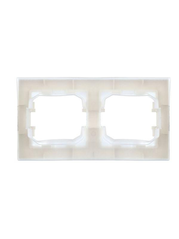 Рамка 2-м IP44 BRITE РУ-2-БрБ-44 бел. IEK BR-M22-44-K01