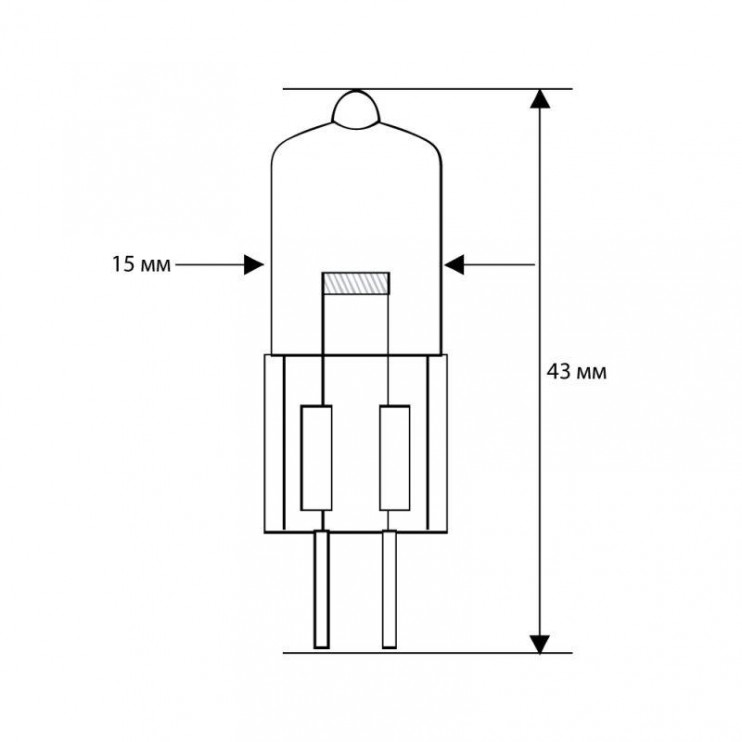 Лампа галогенная JD 20Вт капсула g4 3000К 240В g4 Camelion 10405