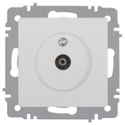 Розетка телевизионная одиночная TV СП Accent 6-301-01 IP20 бел. Intro Б0063601