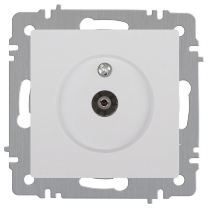 Розетка телевизионная одиночная TV СП Accent 6-301-01 IP20 бел. Intro Б0063601