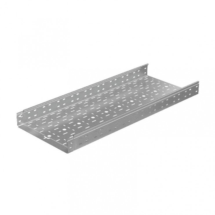 Лоток листовой перфорированный 400х80 L3000 сталь 1.2мм "БЫСТРЫЙ МОНТАЖ ПЛЮС" LPplus80-400-1.2-3000 HD гор. оцинк. КМ PL1221