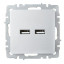Розетка BRITE USB A+A 3.1А РЮ10-1-БрА механизм алюм. IEK BR-U21-D31-K47