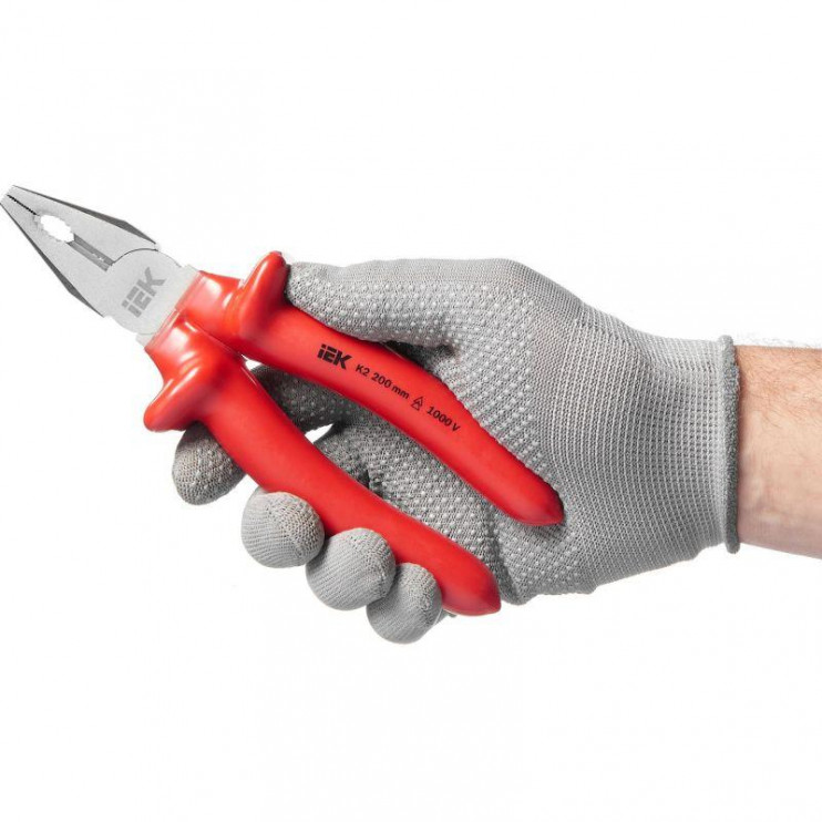 Пассатижи диэлектрические Profi 200мм 1000В ARMA2L 3 IEK A2L3-PL20-K2-200