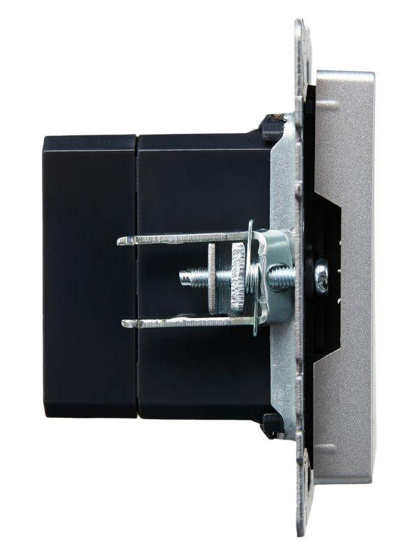 Розетка BRITE USB A+C 18Вт РЮ11-1-БрА механизм алюм. IEK BR-U22-018-K47