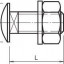 Комплект креп. M12х25 FRS 12х25 F (болт плос/гол.+гайка+шайба) OBO 6406254
