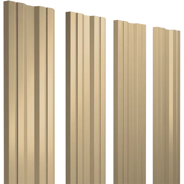 Штакетник TWIN c прямым резом 0,4х100x2000мм GRAND LINE RAL 1014