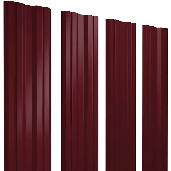 Штакетник TWIN с прямым резом 0,4х100x1500мм GRAND LINE RAL 3005