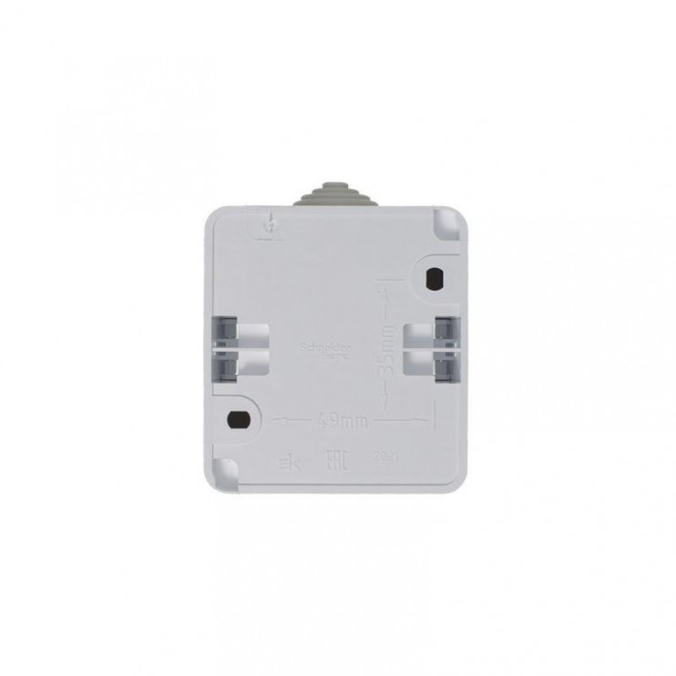 Розетка 1-м ОП Этюд 16А IP44 250В с заземл. защ. шторки с крышкой бел. SE PA16-044B