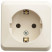 Розетка 1-м ОП Этюд 16А IP20 250В с заземл. без защ. шторок крем. SE PA16-003K