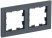 Рамка 2-м BRITE РУ-2-БрГ графит IEK BR-M22-K53