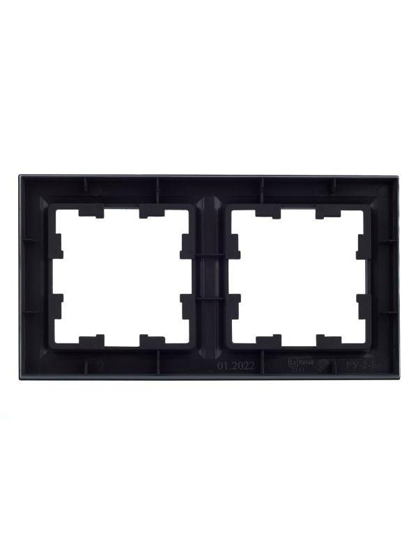 Рамка 2-м BRITE РУ-2-БрГ графит IEK BR-M22-K53