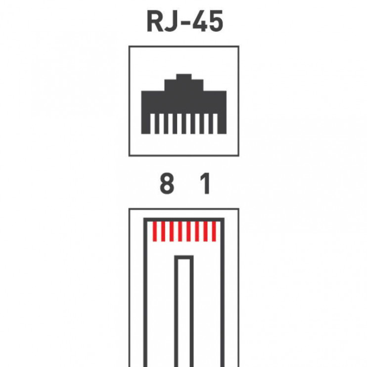 Разъем RJ45 8P8C кат.5E UTP (уп.100шт) PROCONNECT 05-1021-3