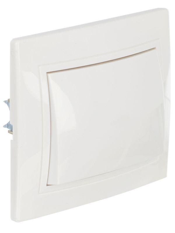 Выключатель 1-кл. СП Кварта 10А IP20 ВС10-1-0-КБ бел. IEK EVK10-K01-10-DM