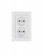 Розетка 2-я Karea RIZZ без заземл. бел. Makel 88001017