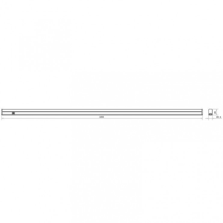 Светильник светодиодный LWL-2013-16CL 16Вт 80LED 4000К IP20 1050лм 220В 1175мм линейный с сетевым проводом пластик. бел. Ultraflash 12329