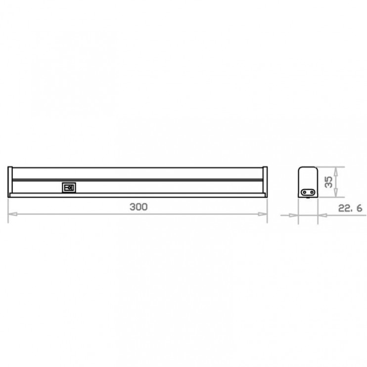 Светильник светодиодный LWL-2013-5CL 5Вт 20LED 4000К IP20 300лм 310мм 220В линейный с сетевым проводом пластик. бел. Ultraflash 12326