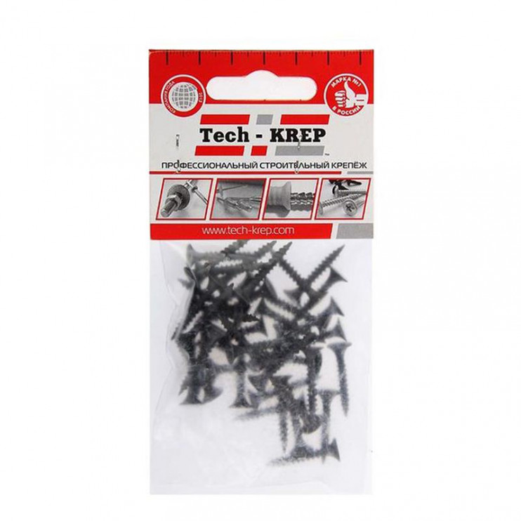 Саморез гипсокартон-металл 3.5х25 (пакет) (уп.40шт) Tech-Krep/Zitar 102378