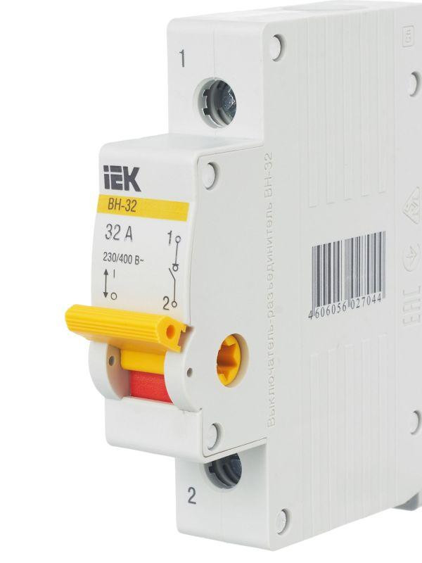 Выключатель нагрузки (мини-рубильник) 1п 32А ВН-32 KARAT IEK MNV10-1-032