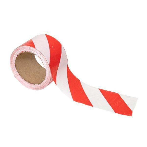 Лента оградительная ЛО "Красно-белая" 75х100 Basic EKF lo-75x100-bas