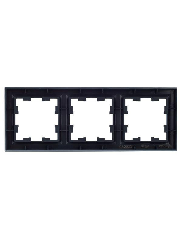 Рамка 3-м BRITE РУ-3-БрМ маренго IEK BR-M32-K35