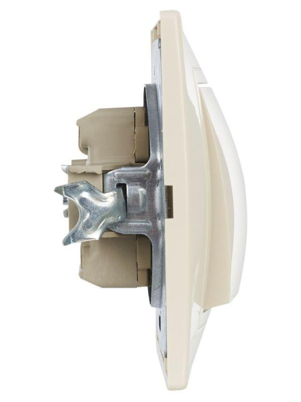 Выключатель 2-кл. СП Кварта 10А IP20 ВС10-2-0-ККм крем. IEK EVK20-K33-10-DM