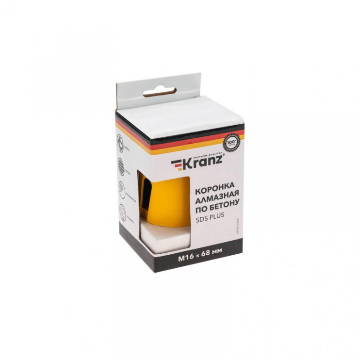 Коронка алмазная по бетону 68мм Kranz KR-90-0163
