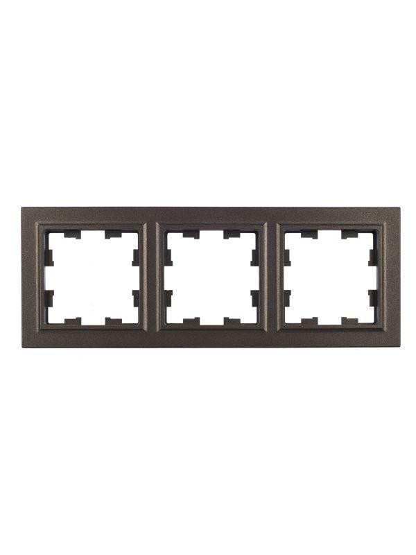 Рамка 3-м BRITE РУ-3-БрТБ бронза IEK BR-M32-K45