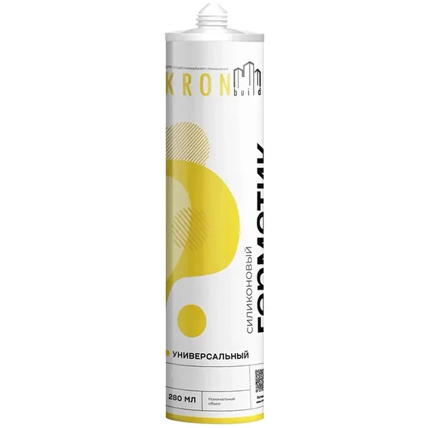Герметик KRONBUILD силиконовый 280мл бесцветный купить ТД АЛЬФА