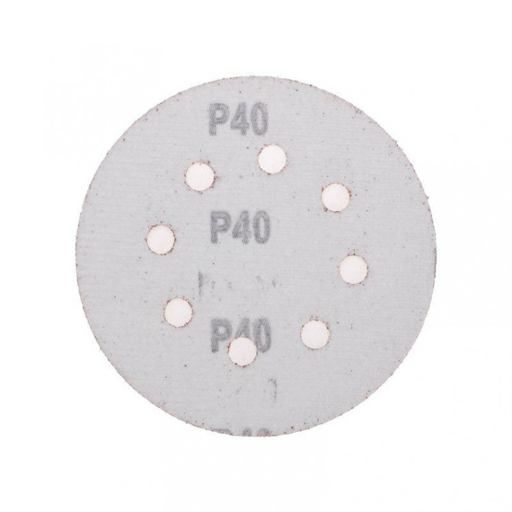 Диск абразивный перфорированный на ворсовой основе на липучке P40 125мм (уп.10шт) Kranz KR-91-1164