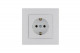 Розетка 1-м Karea RIZZ с заземл. бел. Makel 88001028