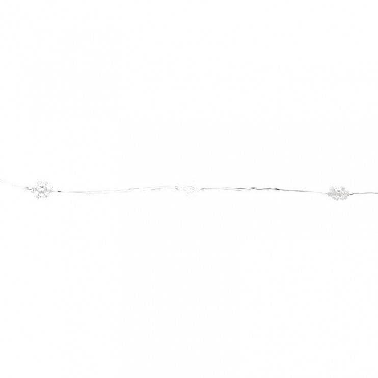 Гирлянда светодиодная "Снежинки" 2м 20LED бел. 2Вт 6В IP20 провод прозр. элементы питания 2хCR2032 (в компл.) Neon-Night 303-010