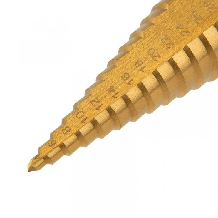 Набор ступенчатых сверл 4-12.4-20.4-32мм HSS-TiN ТИТАН (уп.3шт) Kranz KR-12-6620