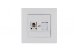 Розетка компьютерная CAT 5+гнездо Karea RIZZ бел. Makel 88001035