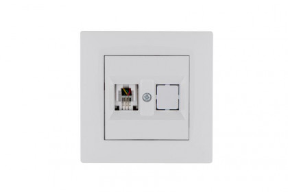 Розетка компьютерная CAT 5+гнездо Karea RIZZ бел. Makel 88001035