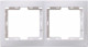 Рамка 2-м Кварта РГ-2-КБ горизонт. бел. IEK EMK20-K01-DM
