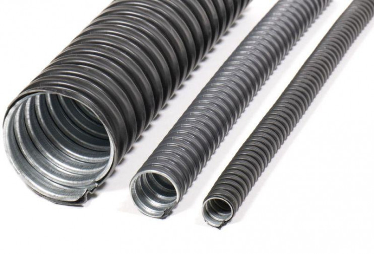 Металлорукав в ПВХ изоляции МРПИ НГ 10 d10мм без протяжки сталь гор. оцинк. черн. (уп.50м) ГОФРОМАТИК zeta42233