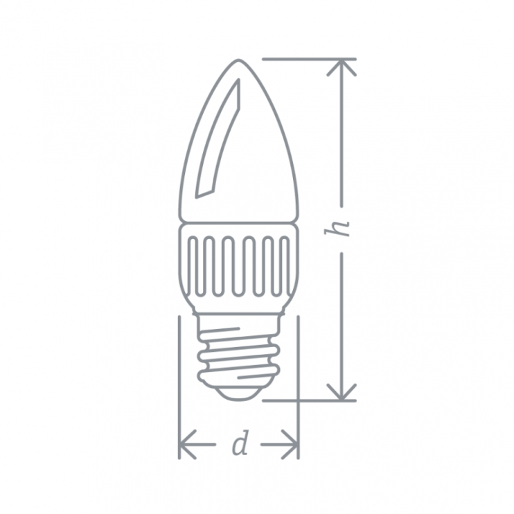 Лампа светодиодная 94 483 NLL-P-C37-5-230-4K-E27-FR 5Вт свеча 4000К нейтр. бел. E27 370лм 176-264В Navigator 94483