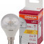 Лампа светодиодная LED STAR CLASSIC P 40 5.4W/830 5.4Вт шар прозрачная 3000К тепл. бел. E14 470лм 220-240В пластик. OSRAM 4052899971622