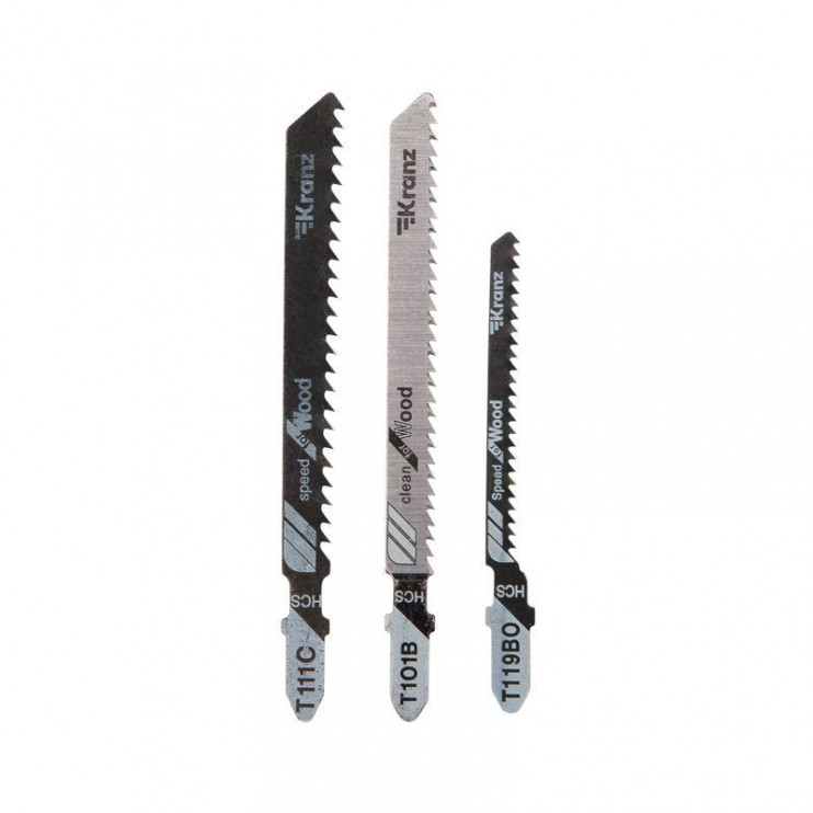 Набор полотен для электролобзика № 1 T101B/T111C/T119BO 3шт Kranz KR-92-0321