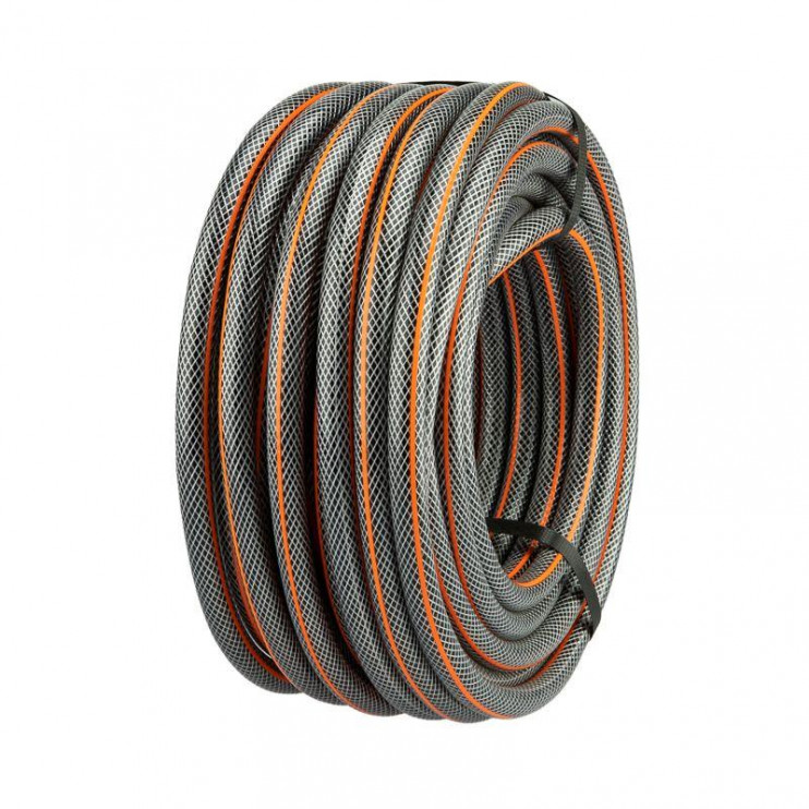 Шланг поливочный ПВХ 3-х слойный армированный 3/4дюйм 25м Стандарт Плюс ЧЕТЫРЕ СЕЗОНА 62-0226-1