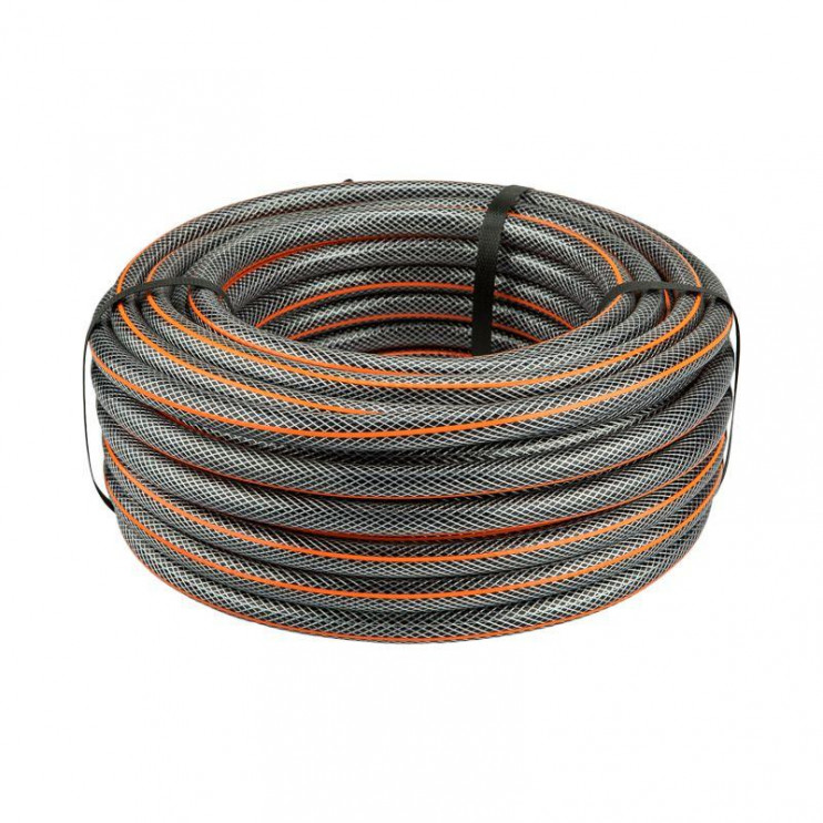 Шланг поливочный ПВХ 3-х слойный армированный 3/4дюйм 25м Стандарт Плюс ЧЕТЫРЕ СЕЗОНА 62-0226-1