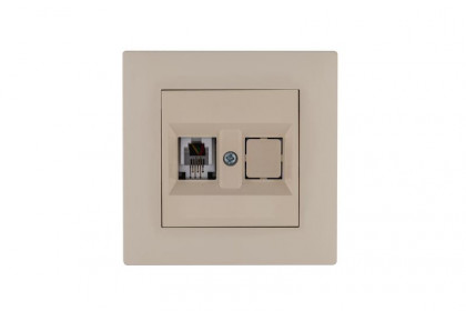 Розетка компьютерная CAT 5+гнездо Karea RIZZ крем Makel 88010035